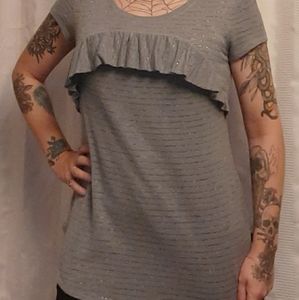 Candie's Gray and Silver Top